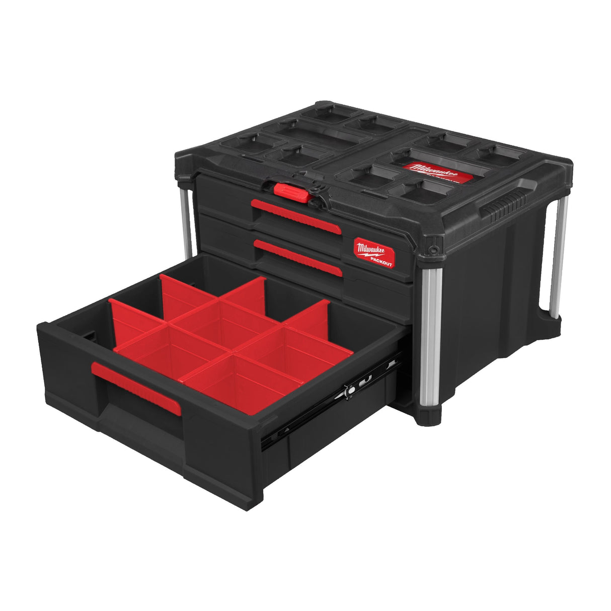 Milwaukee cassettiera porta utensili, 3 cassetti PACKOUT™