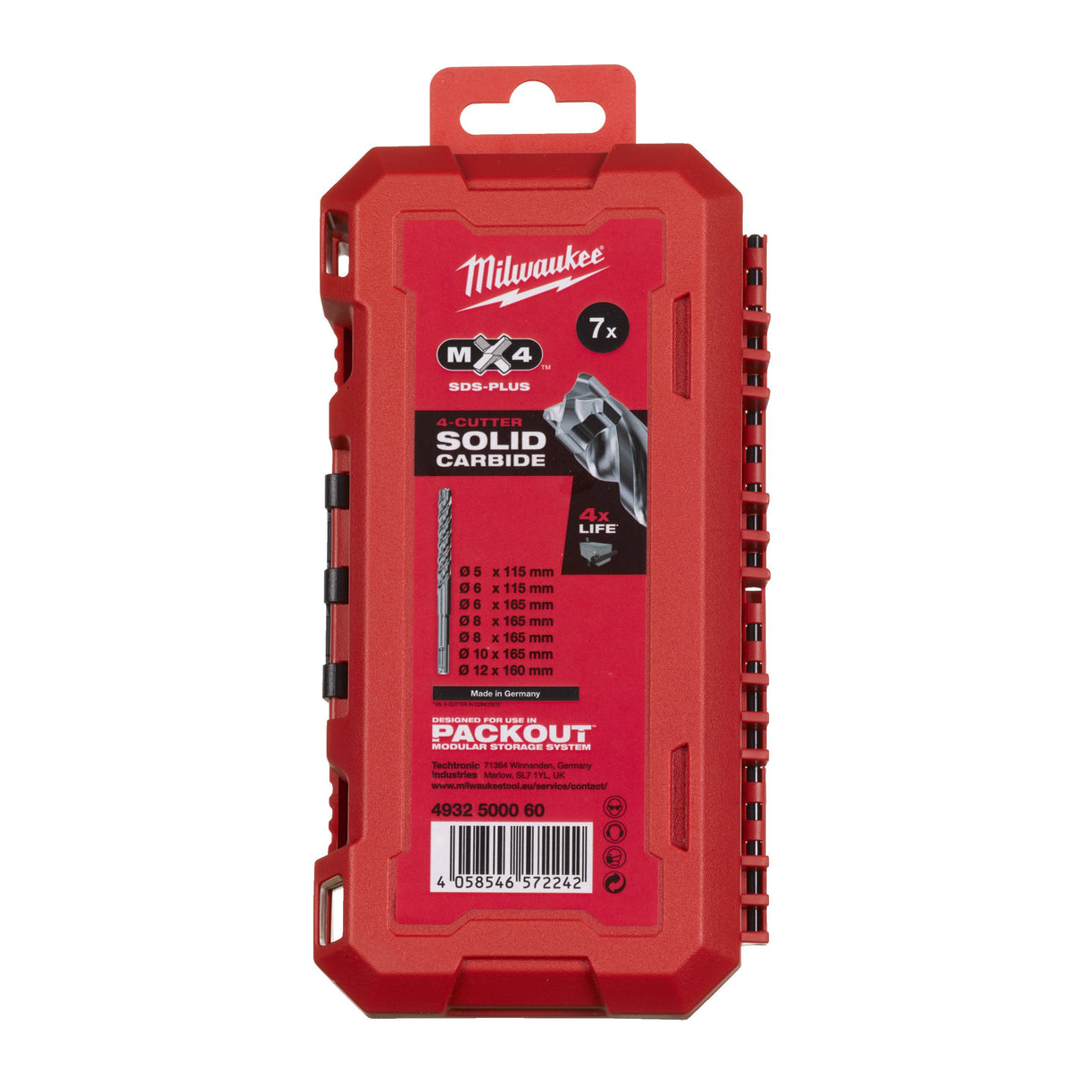 Milwaukee Set Punte SDS PLUS MX4 PZ.7