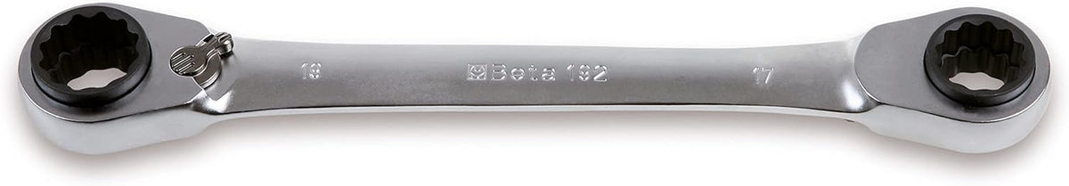 Serie di 2 Chiavi Poligonali a Cricchetto Reversibile