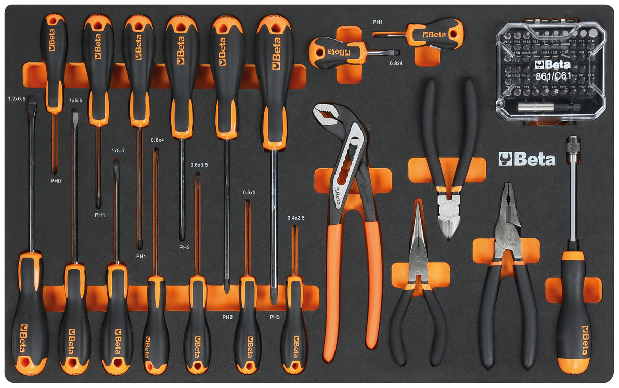 Cassettiera RSC24 con assortimento di 224 utensili Industria - Beta