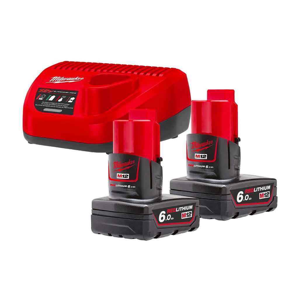 Milwaukee energy kit M12™ 2 x 6.0 Ah (12V)
