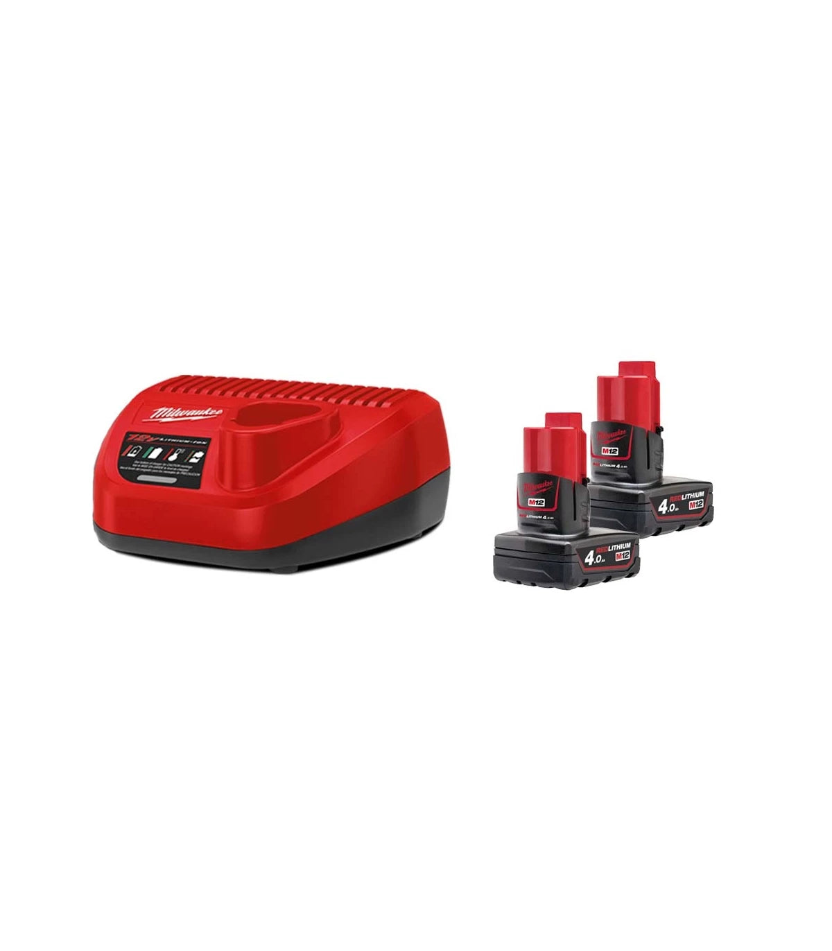 Milwaukee energy kit M12™ 2 x 4.0 Ah (12V)