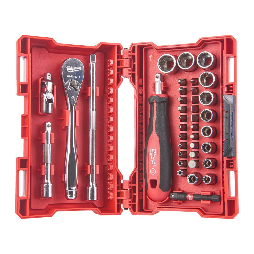 Milwaukee Set Bit Cricchetti, Bussole e Inserti PZ.38