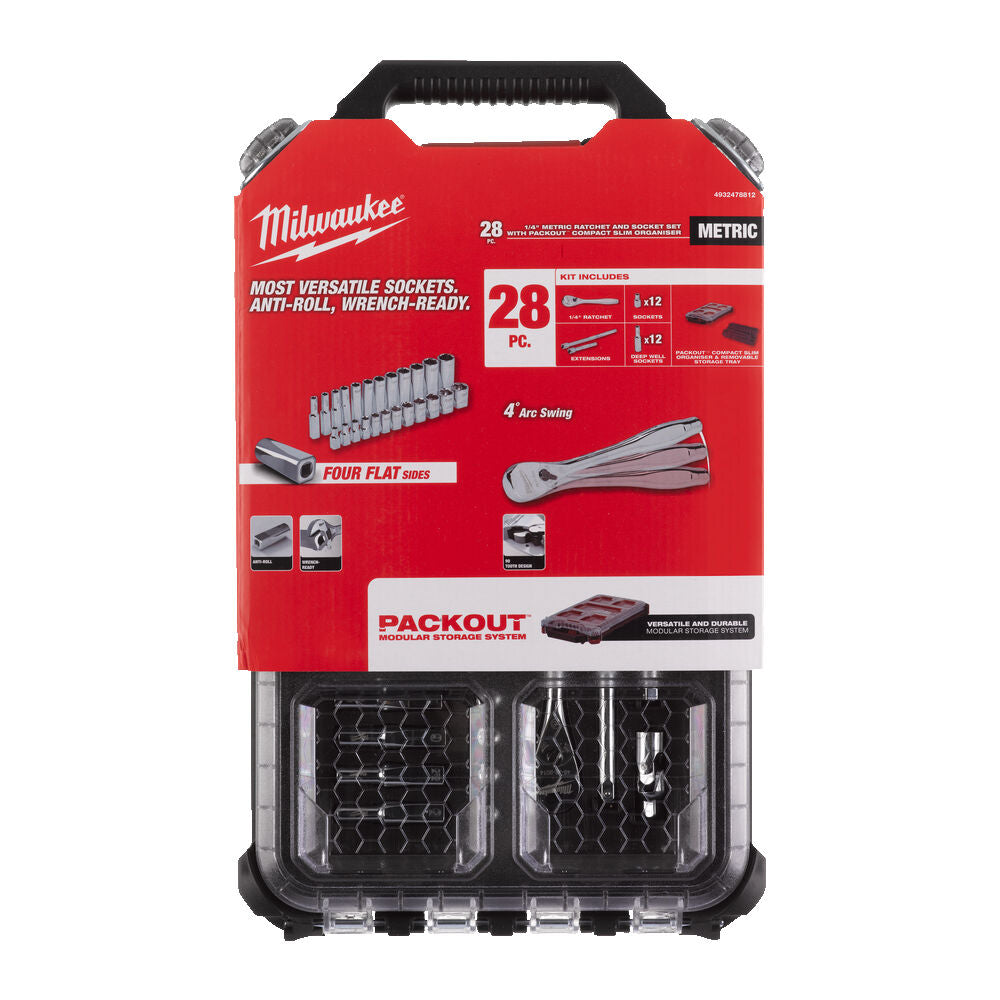 Milwaukee set di cricchetto e bussole -  PACKOUT™ Set