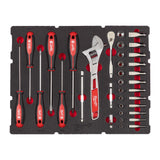 Milwaukee set di cricchetto e bussole in termoformato da 1/4"  - PACKOUT™