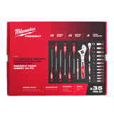 Milwaukee set di cricchetto e bussole in termoformato da 1/4"  - PACKOUT™