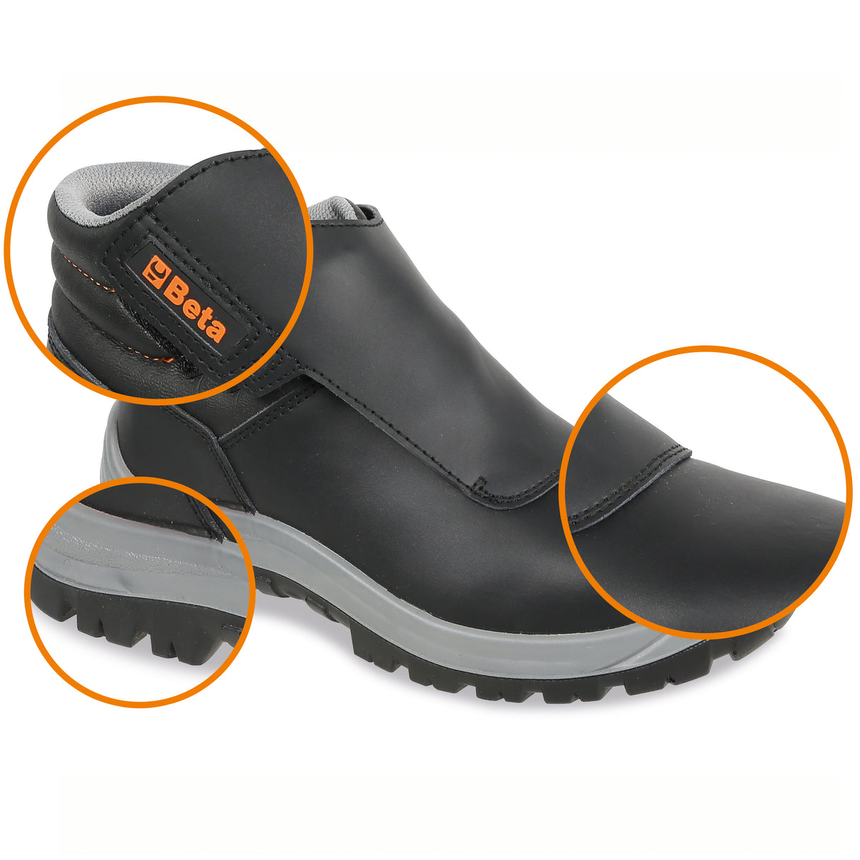 Scarpa Saldatore Beta In Pelle Nero