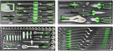 JBM 54261 Cassetta in Metallo con Utensili 143 Pezzi Satinati