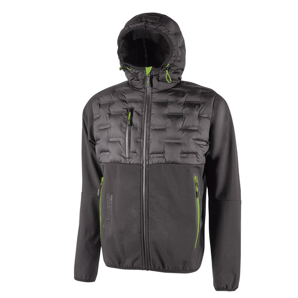 U-Power Giacca Ibrida Spock- Idrorepellente Grigio/Verde