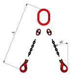 Tirante Catena 2 Bracci Self-Locking Ø 8 mm 2 m