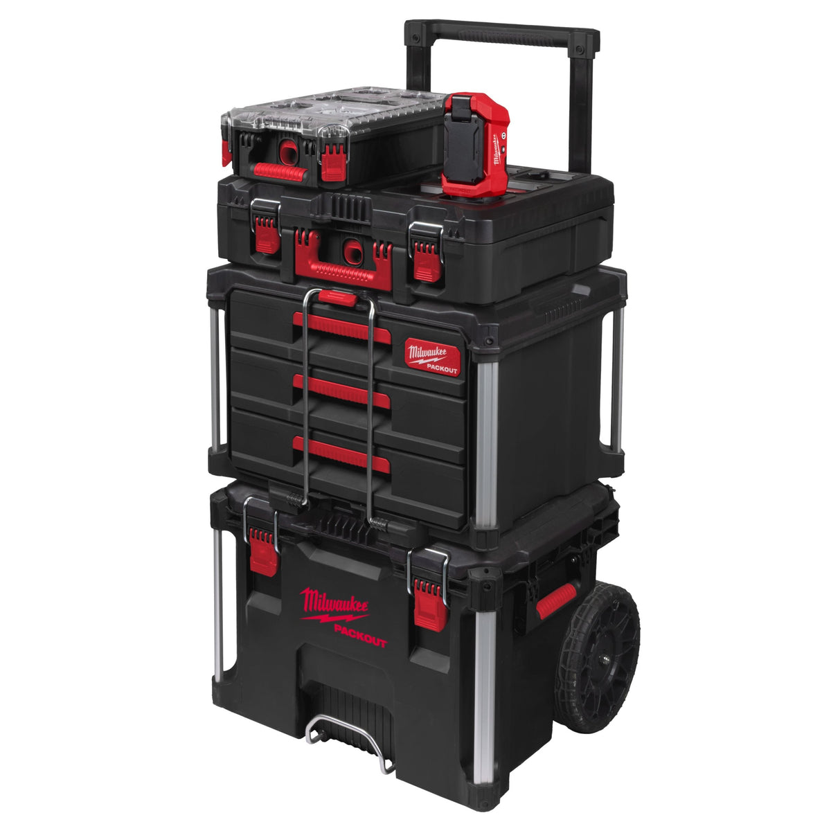 Milwaukee Faro LED Ruotabile M12™ PACKOUT™ con Power Bank Senza Batteria