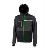 U-Power Felpa Full-Zip Con Cappuccio GALAXY Asphalt Grigio/Verde