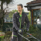 U-Power Felpa Full-Zip Con Cappuccio GALAXY Asphalt Grigio/Verde