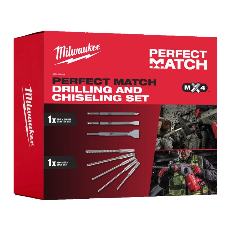 Milwaukee Set Punte e Scalpelli PZ.8