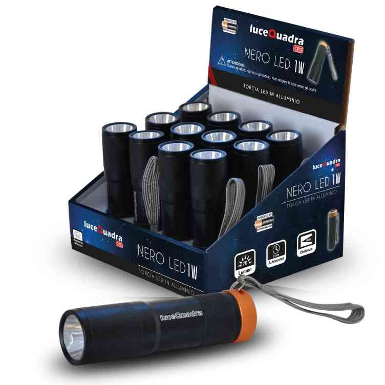 CFG Nero Led 1W - Torcia in Alluminio / Expo